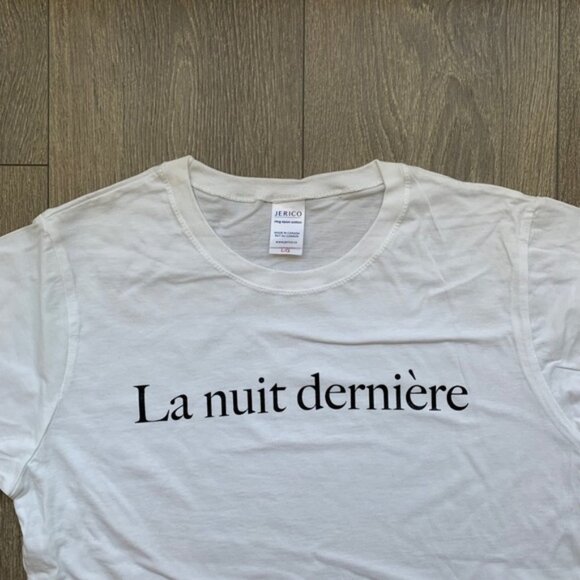 Women’s T-Shirt French Quote Short sleeve Crew neck White Cotton Plain casual - Picture 3 of 14